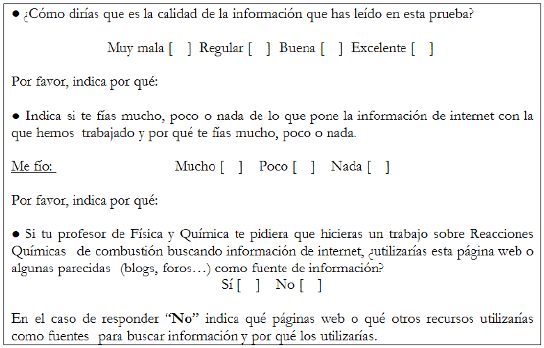 Formato de cuestiones sobre calidad y fiabilidad del texto