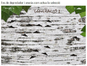 Captura de pantalla del joc de l' evoluci&oacute;.