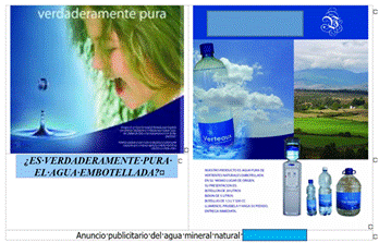 Imagen incluida en la actividad sobre la pureza del agua envasada en la SEA1.