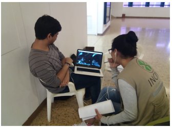 Recurso propio: sesi&oacute;n de video-feedbackcon una gu&iacute;a del museo FCL.