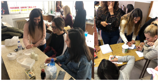 EGEIs vivenciando la indagación sobre elaboración de yogur