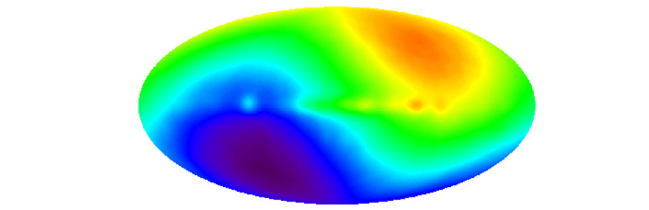 Efecto Doppler del CMB detectado por COBE debido al movimiento de nuestro sistema solar respecto al CMB