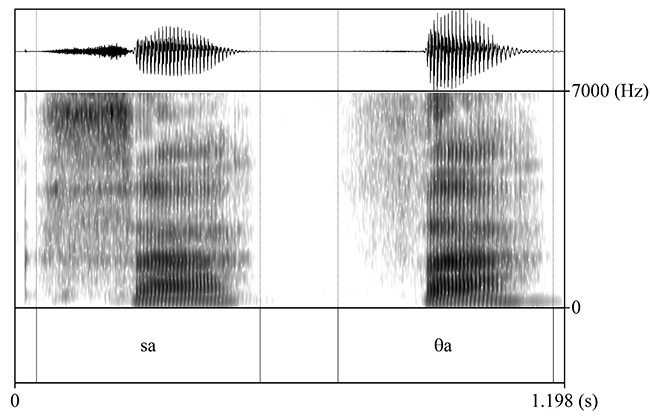 Figura 3. Representación espectrográfica de [sa] y [θa] respectivamente, en las que se ve la diferente distribución de la energía.