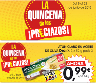 Folleto publicitario de la cadena DIA%.