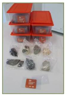 Kits de rochas organizados pelos PF 

 