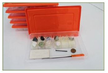 Kits de minerais
organizados pelos PF 