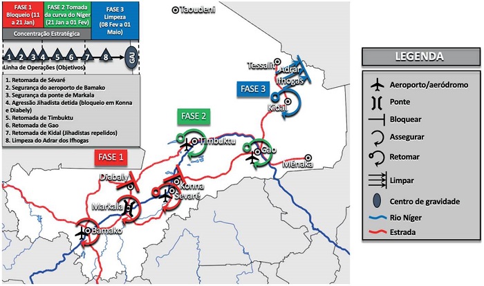 Mapa da Operação Serval