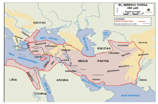 Mapa del imperio persa
