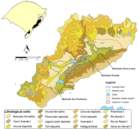 Lithology of the Environmental Protection Area of Banhado Grande, RS.