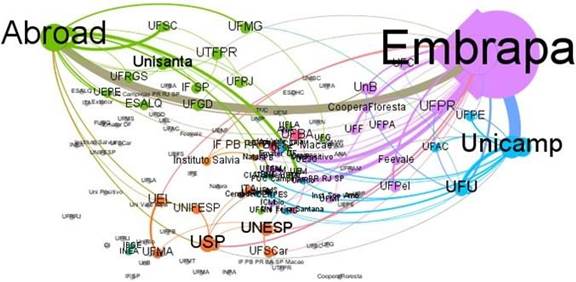 Network analysis of the relationships among publications.