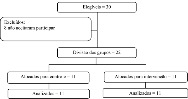 Fluxograma dos participantes de acordo com o protocolo do estudo