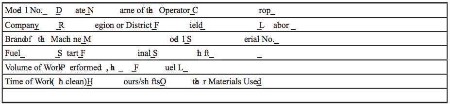 Control of Daily Work in Operation