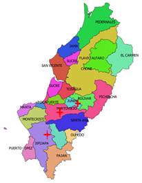 Areas of Manab&iacute; Province under investigation.