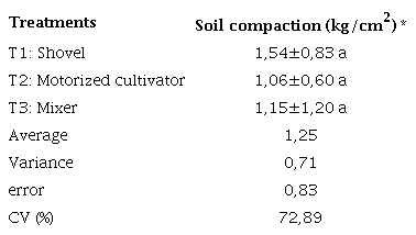 Compaction of the substrate inside the bag