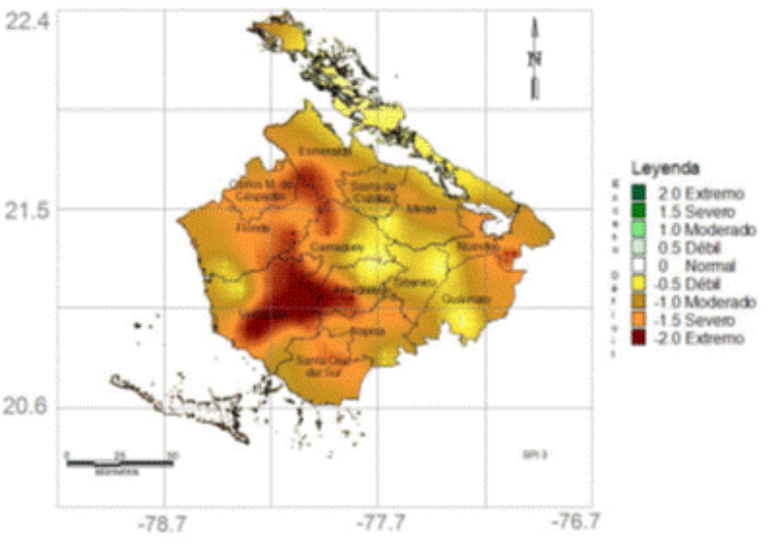 Accumulate of rains in the third trimester of the year 2018 (INSMET, 2018).