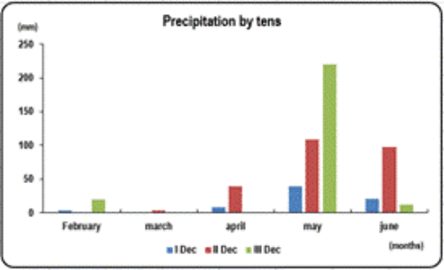 Rainfall during the experimental phase.
