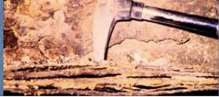 Exfoliation corrosion in a water treatment plant