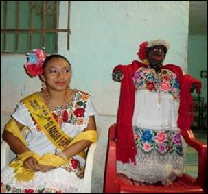"La Boxita" en el marco de la fiesta de Corpus Christi, en Hunucmá, Yucatán