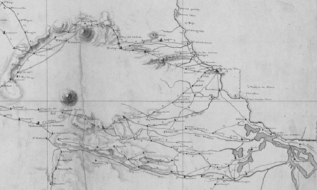 &ldquo;Copia del borrador de una indicaci&oacute;n itineraria de los caminos de ruedas y herraduras que conducen a M&eacute;xico desde los puntos de la costa del seno mexicano&rdquo; (fragmento)