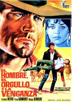 Cartel de la película "El hombre, el orgullo y la venganza" (1968) estrenada en los cines Padilla (Barrio Getsemaní), Colonial (Barrio La Quinta), España (Barrio del mismo nombre) y Variedades (Barrio Torices).