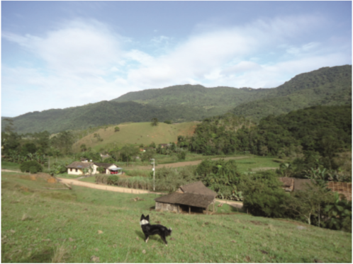 Vista de parte da paisagem em Testo Alto.