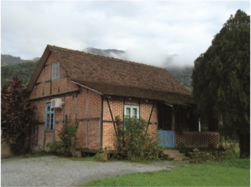 Casa em t&eacute;cnica enxaimel, em Testo Alto.