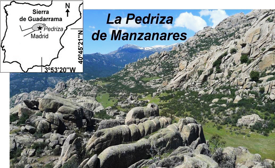 Localización de La Pedriza de Manzanares y paisaje característico de la zona.