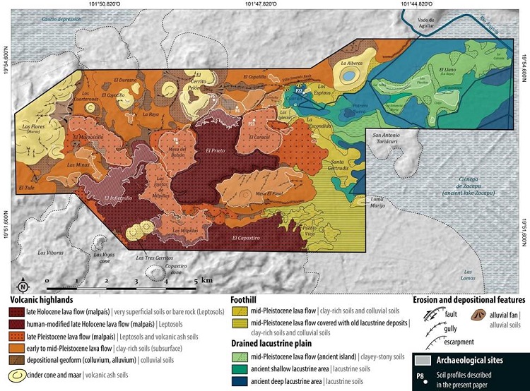 Simplified geopedologic map of the survey area (1:50,000).