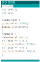 C&oacute;digo Arduino para control LED