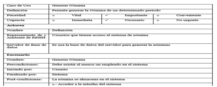 Descripción de casos de uso plantilla Coleman.