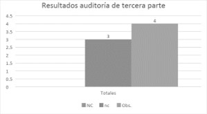 Resultados auditor&iacute;a tercera parte
