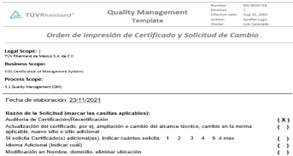 Orden de impresi&oacute;n de certificado.
						