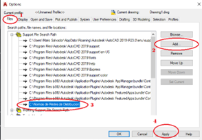 Alta de ruta de archivos.