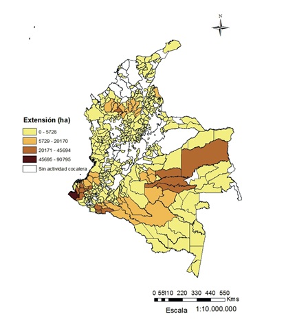 La extensión de la actividad cocalera durante la segunda administración Uribe