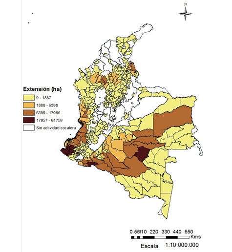 La extensión de la actividad cocalera durante la primera administración Santos