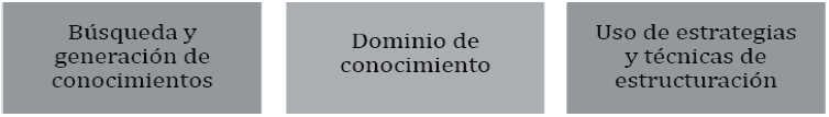 Categorías para el análisis de las problemáticas relacionadas con las competencias de estructuración.