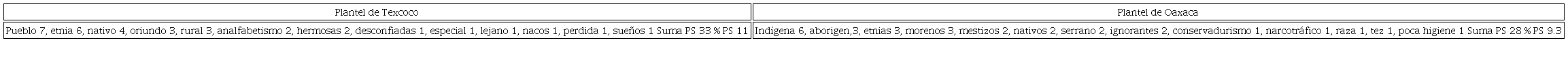Representación por plantel: imagen negativa